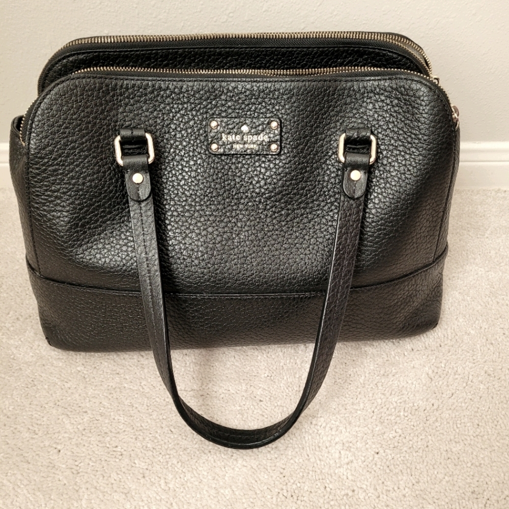 Kate Spade ♠️ Black Pebbled Leather Work Bag